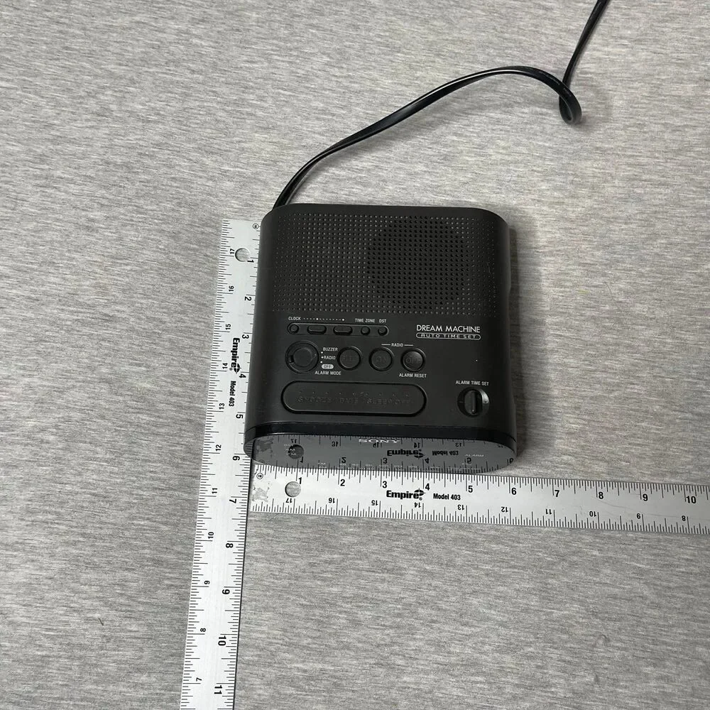 Sony Black Digital Dream Machine FM/AM 90s Alarm Clock Radio